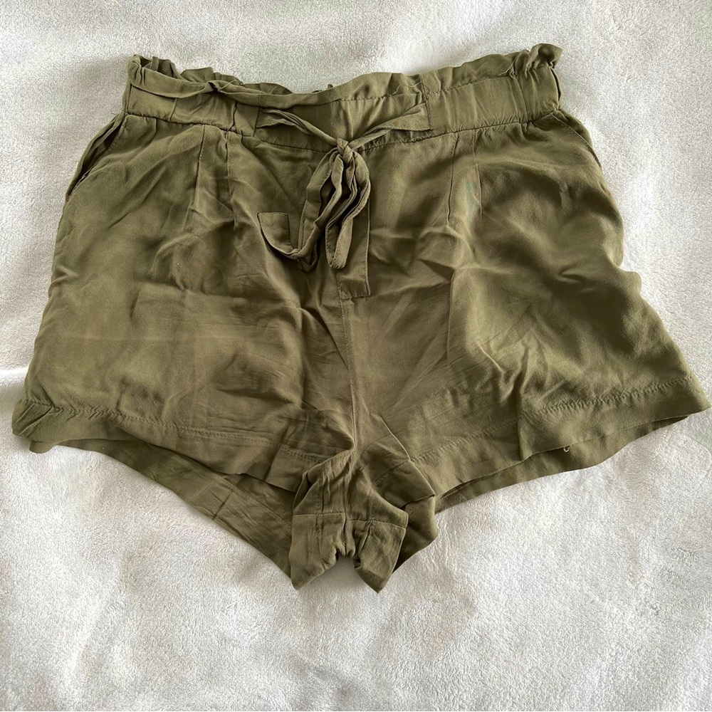 Ambiance High-Rise Paper Bag Shorts